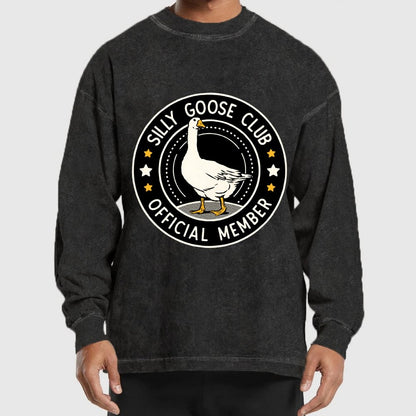Silly Goose Club - Oficial Member Washed Long Sleeve Tee
