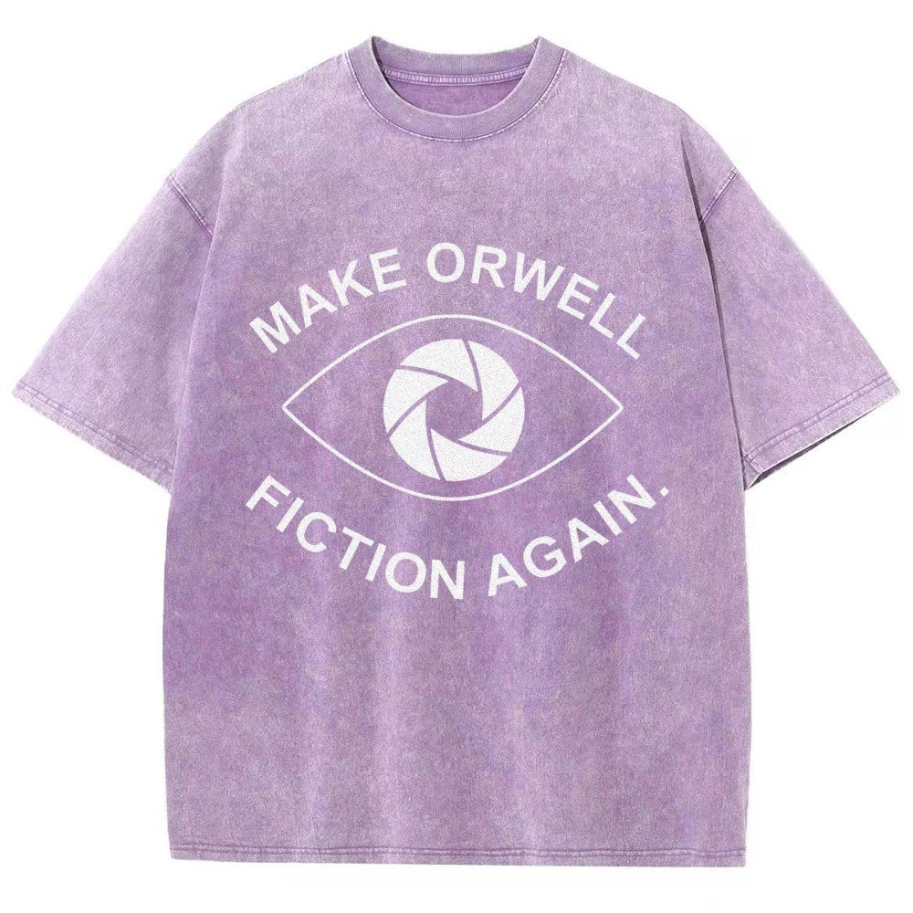Make Orwell Fiction Again- 1984 Doublespeak is Here Vintage Distressed T-shirt