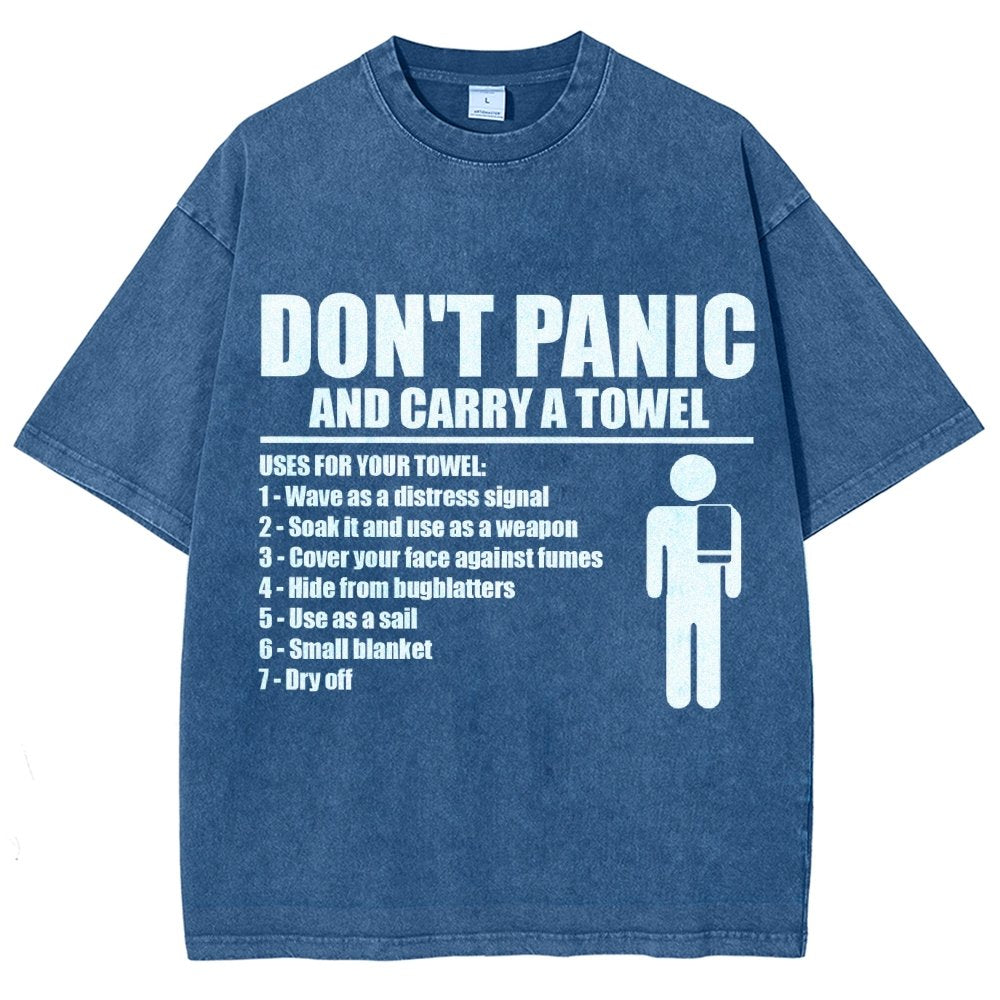 Don't Panic Vintage Distressed T-shirt