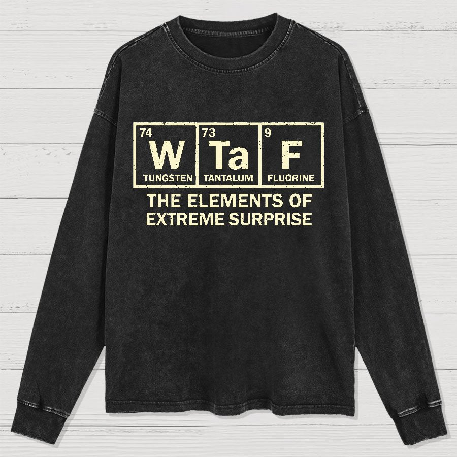 The Extreme Element of Surprise Geeky Washed Long Sleeve Tee