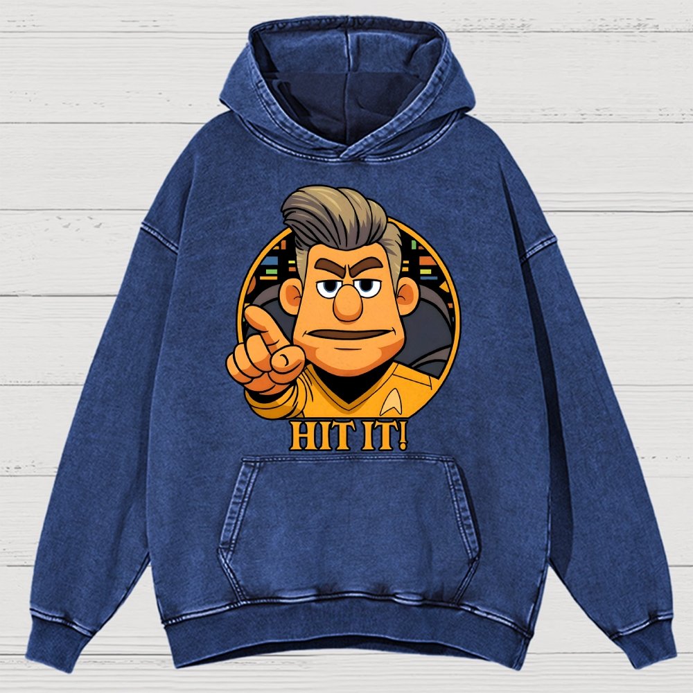 Hit It Vintage Distressed Hoodie