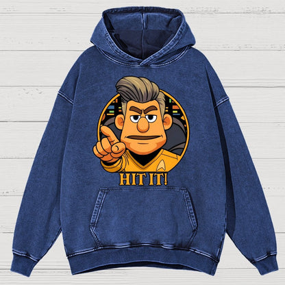 Hit It Vintage Distressed Hoodie