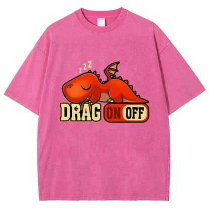 Drag On Off Vintage Distressed T-shirt