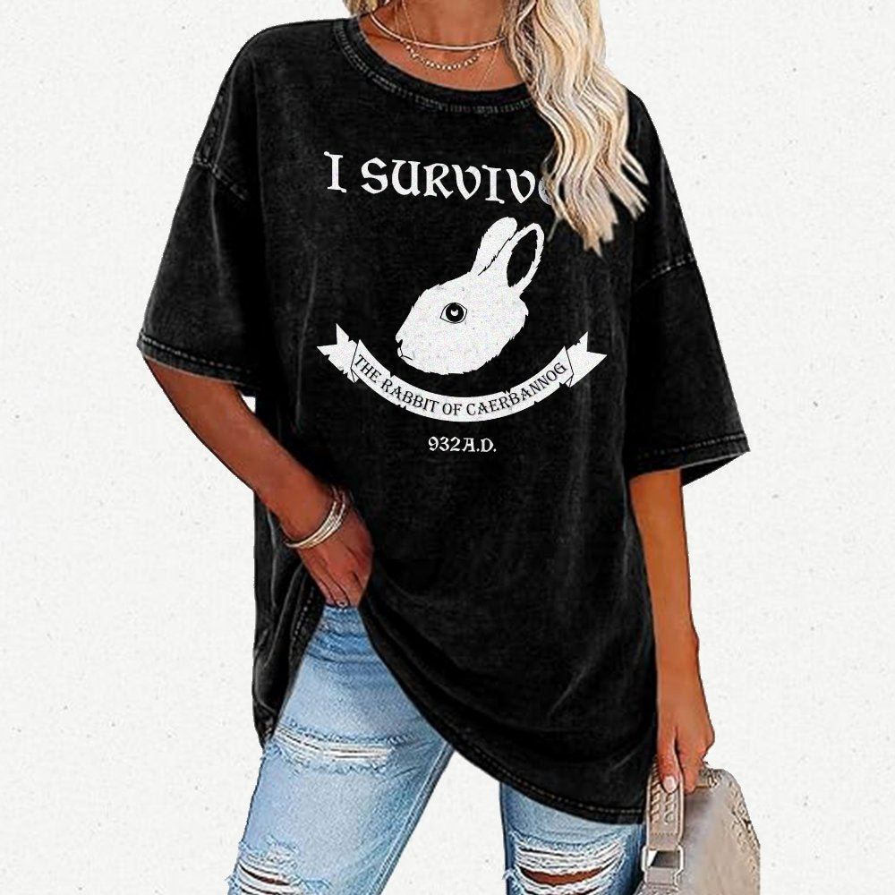 I Survived The Mysterious Rabbit 932A.D Vintage Distressed T-shirt