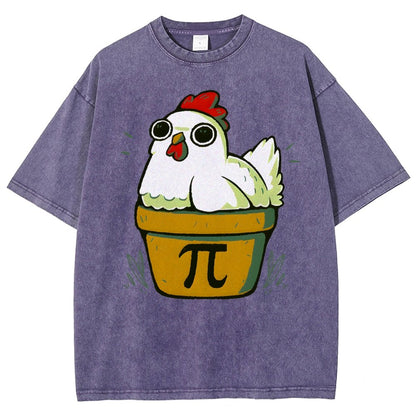 Chicken-Pot-Pie-Math Nerd Vintage Distressed T-shirt