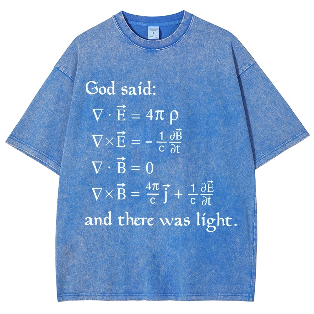 God said Funny math Vintage Distressed T-shirt