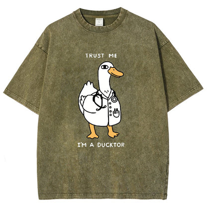 Trust Me I'm a Ducktor Vintage Distressed T-shirt