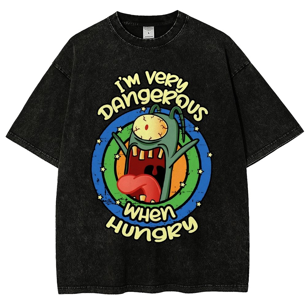 Very Dangerous When Hungry Vintage Distressed T-shirt