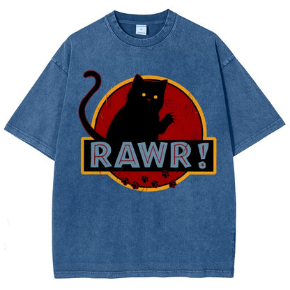 Rawr！Vintage Distressed T-shirt