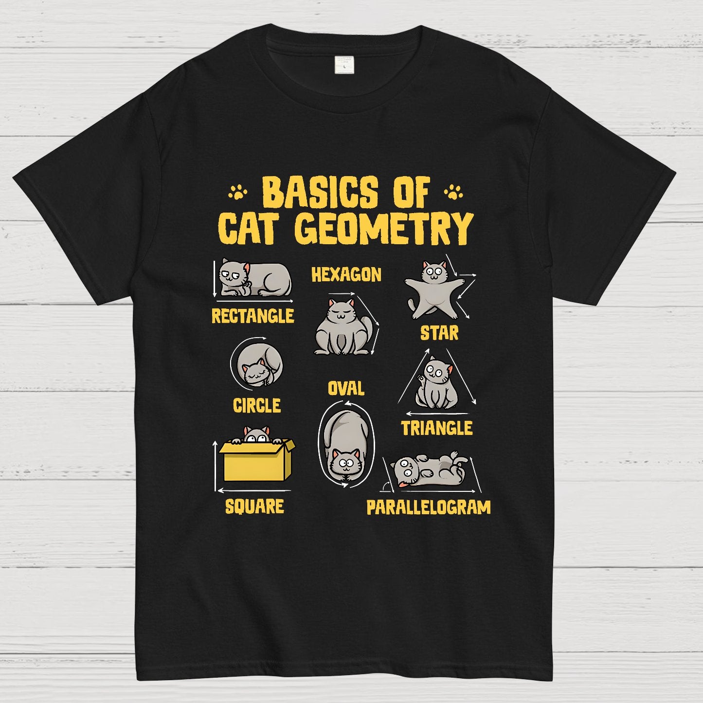 Basics of Cat Geometry Geek T-Shirt