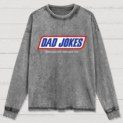 Dad Jokes - Questionable Taste Edition Washed Long Sleeve Tee