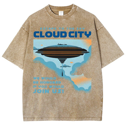 Sky City Vintage Distressed T-shirt
