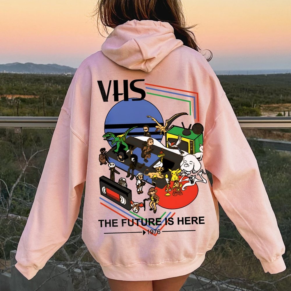 The Future Is Here Printed Back Unisex Cotton Hoodie