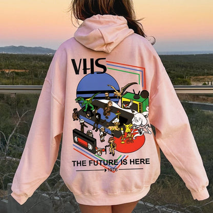 The Future Is Here Printed Back Unisex Cotton Hoodie