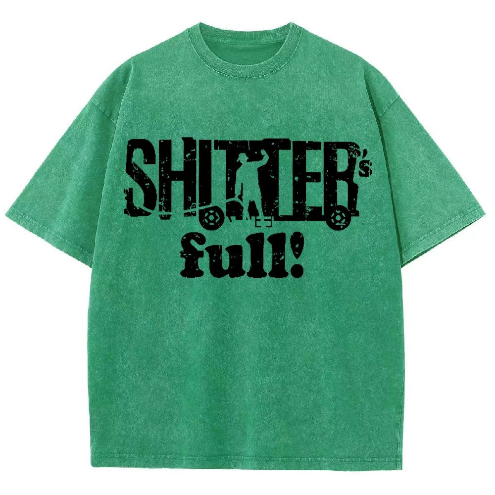 Shitter's Full! Christmas Humor Vintage Distressed T-shirt