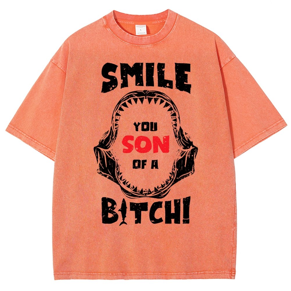 Smile You Son of a... Vintage Distressed T-shirt