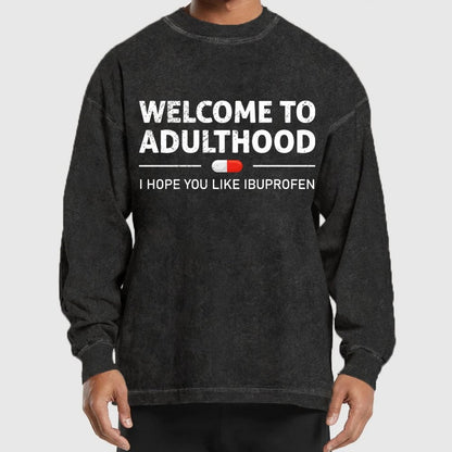 Adulthood Washed Long Sleeve Tee