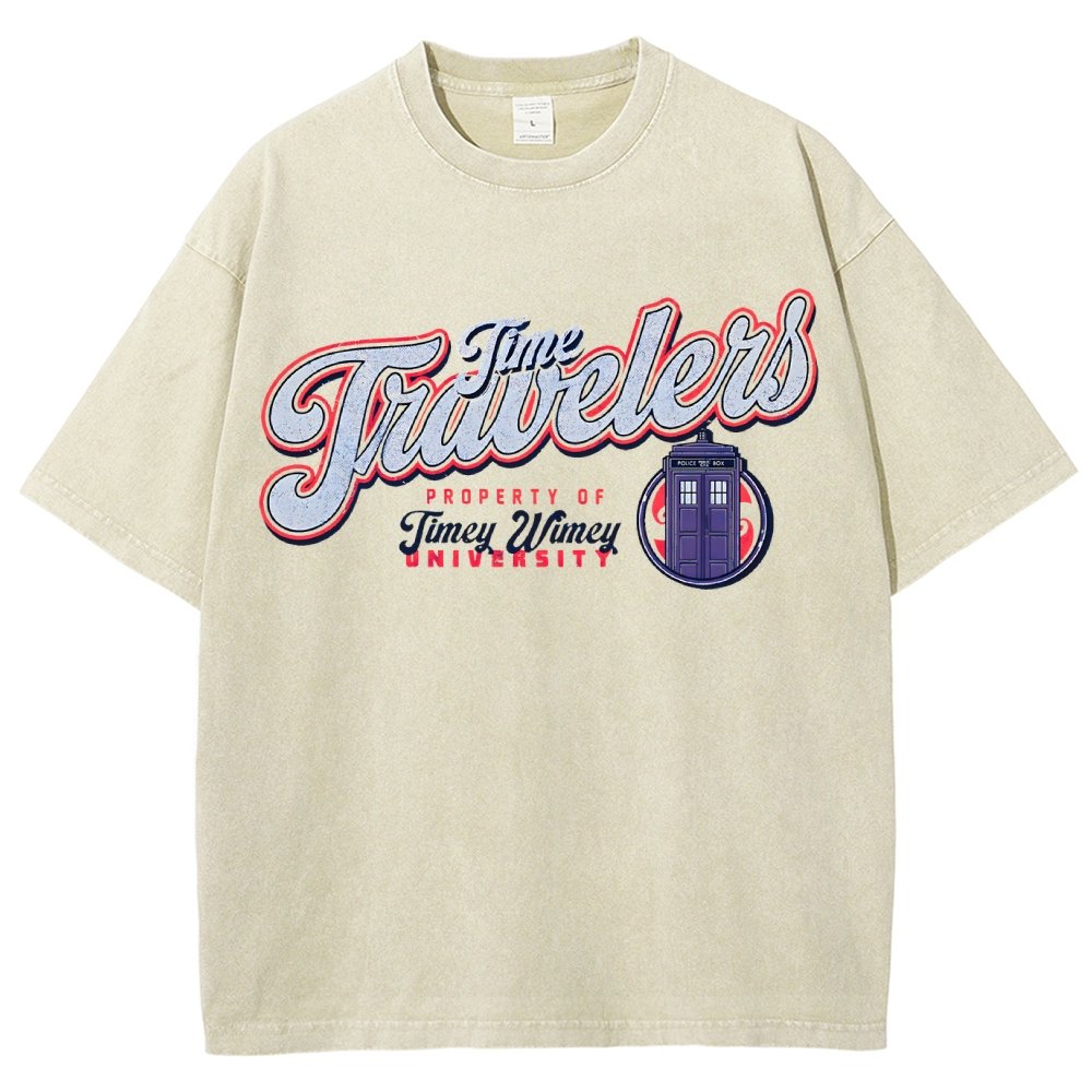 Timey Wimey University Vintage Distressed T-shirt