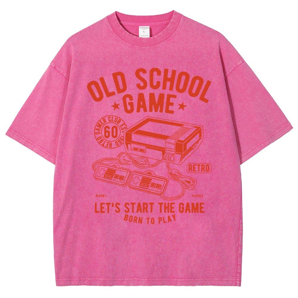 OLD SCHOOL GAME Vintage Distressed T-shirt