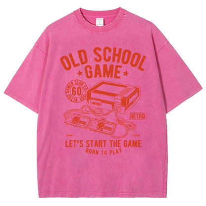 OLD SCHOOL GAME Vintage Distressed T-shirt
