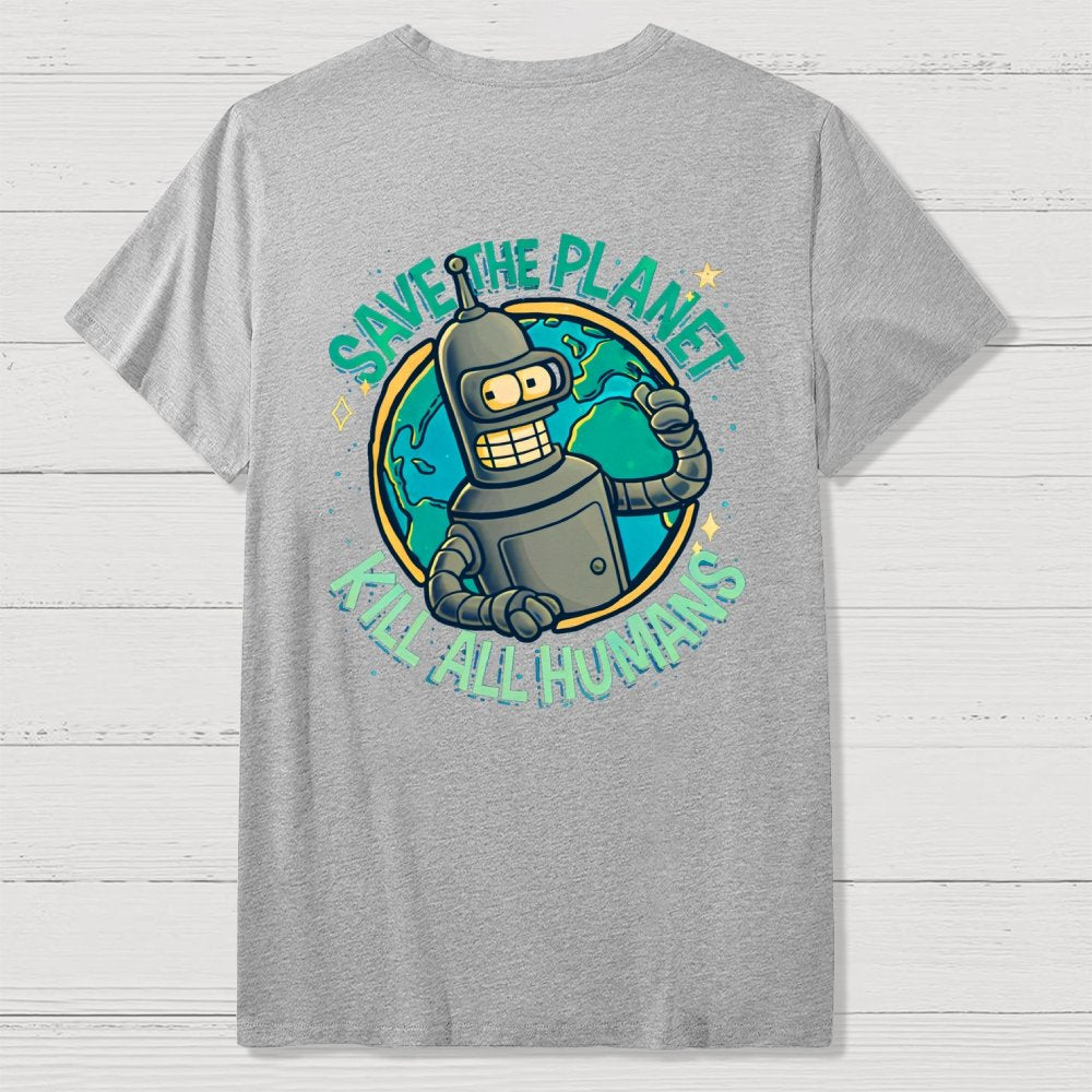 Yippee-Ki-Yay Front And Back Printing Geek T-Shirt