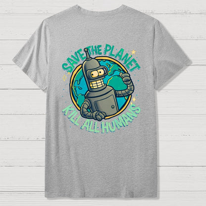 Yippee-Ki-Yay Front And Back Printing Geek T-Shirt