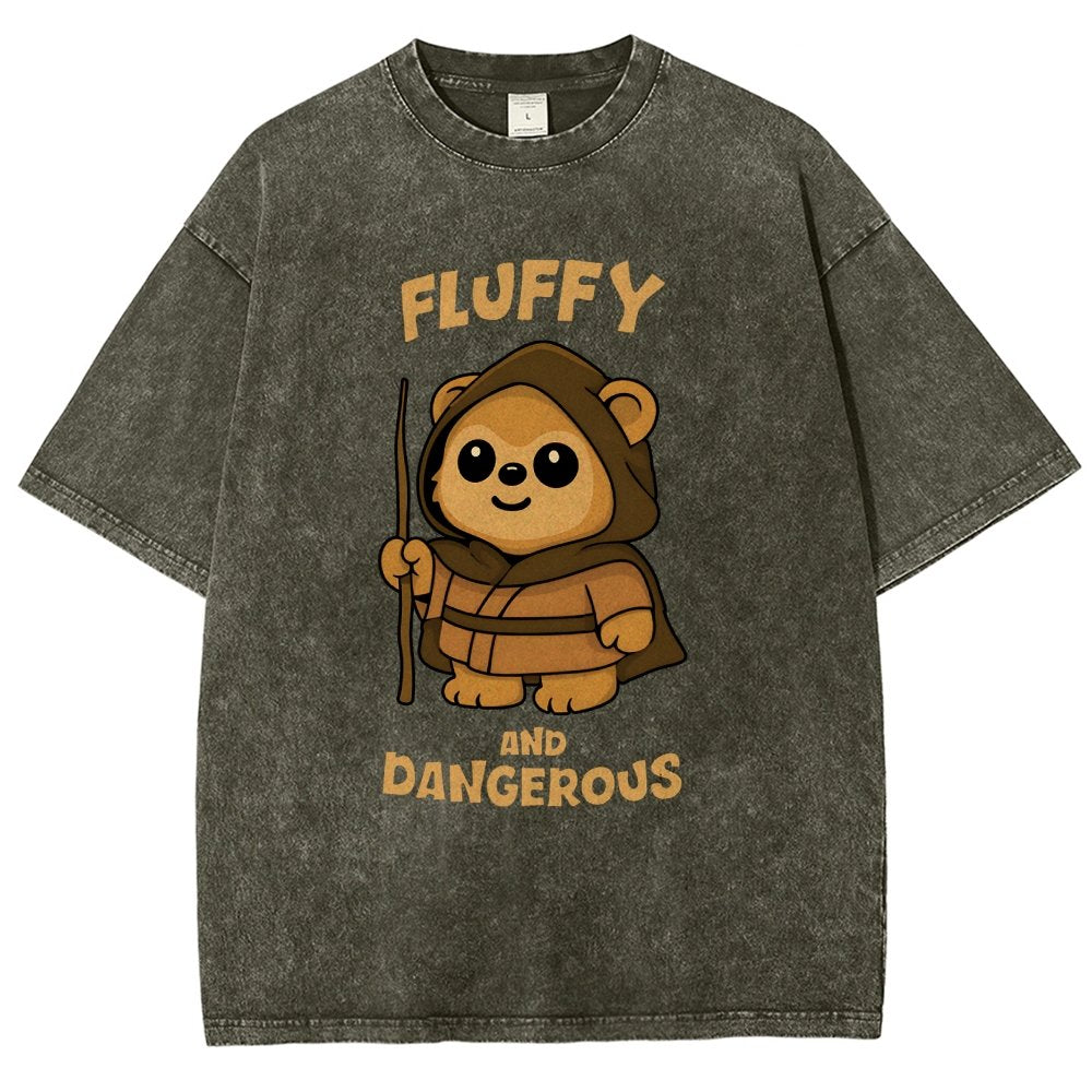 Fluffy and Dangerous Vintage Distressed T-shirt