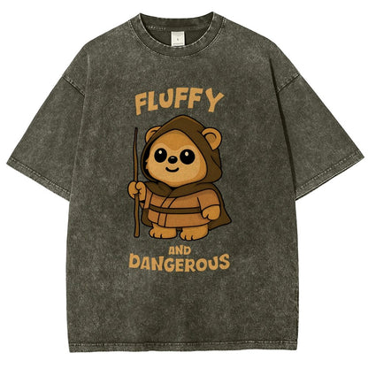 Fluffy and Dangerous Vintage Distressed T-shirt