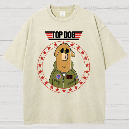 Top Dog.Sarcasm Vintage Distressed T-shirt