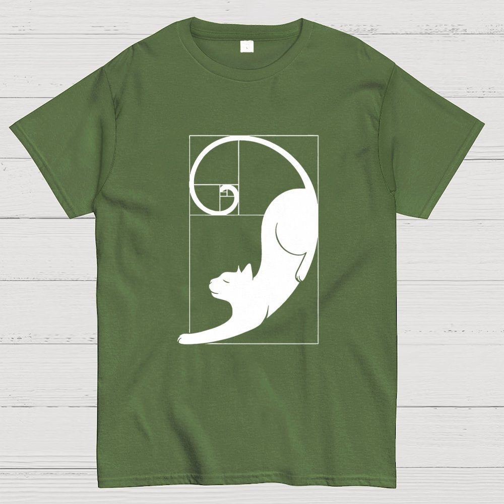 Fibonacci cat golden ratio Geek T-Shirt
