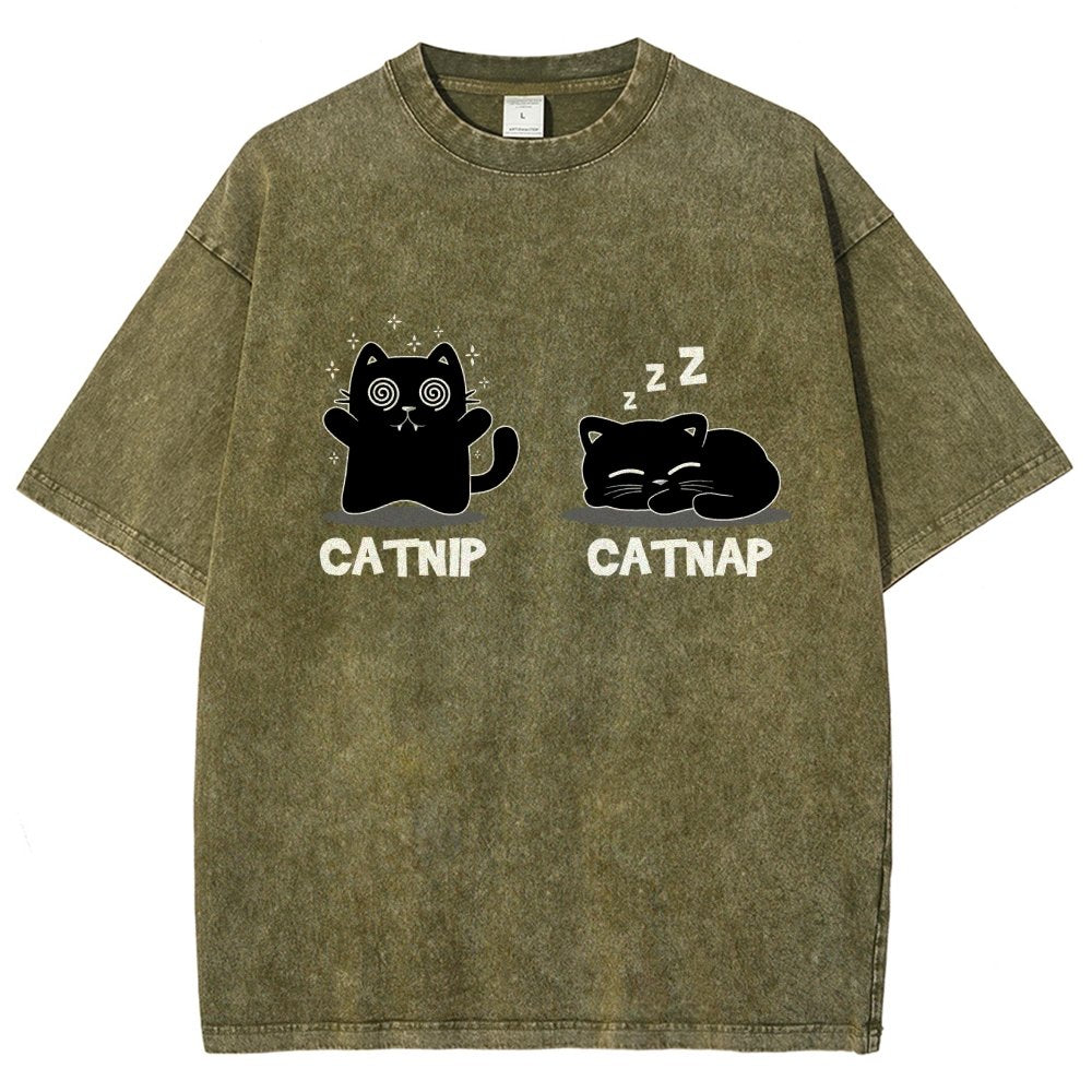 Catnip Catnap Vintage Distressed T-shirt