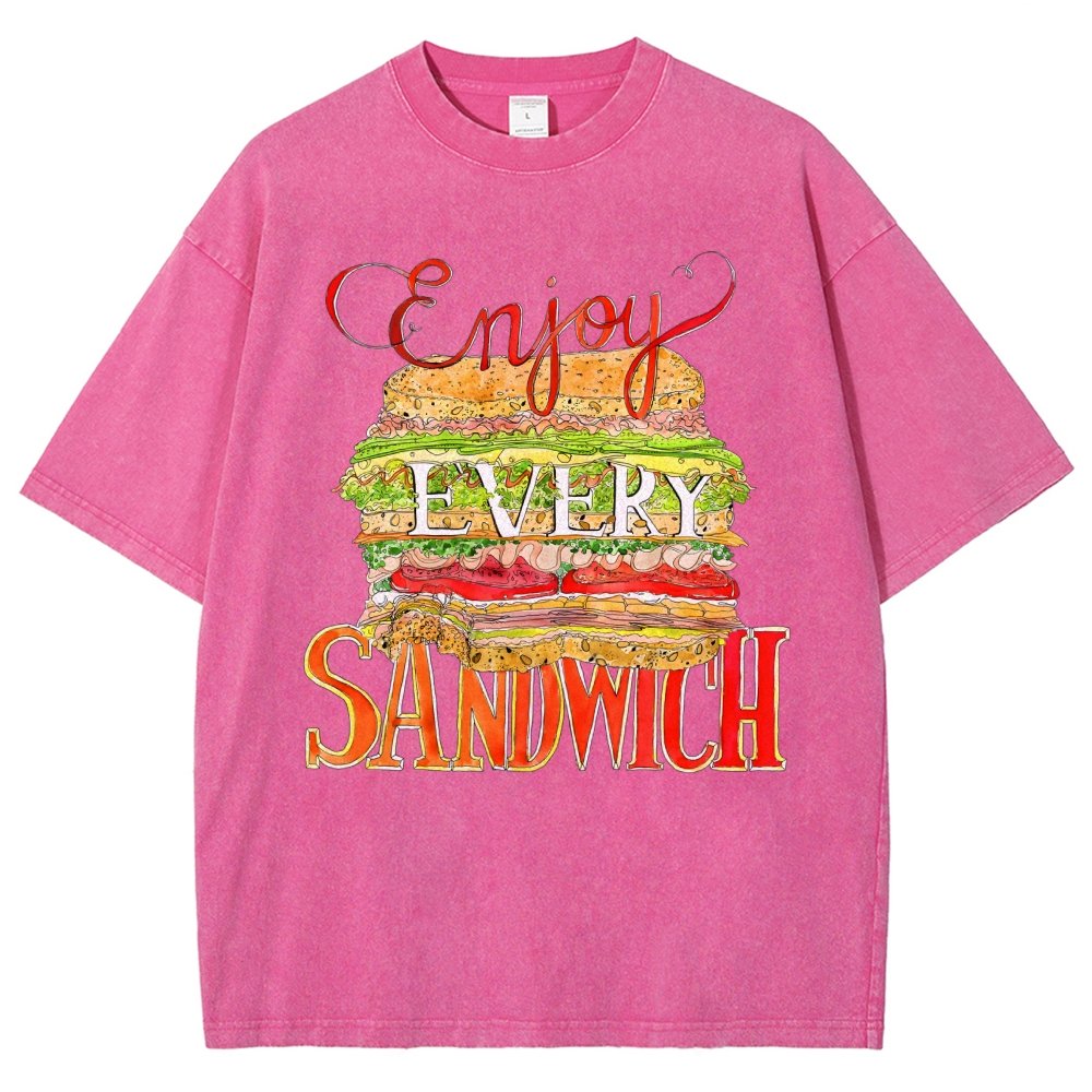 Enjoy Every Sandwich  Vintage Distressed T-shirt