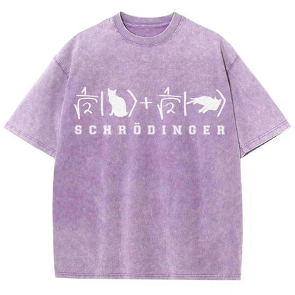 Schrödinger's Cat Vintage Distressed T-shirt