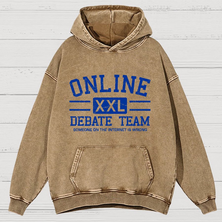 Online Debate Team Vintage Distressed Hoodie