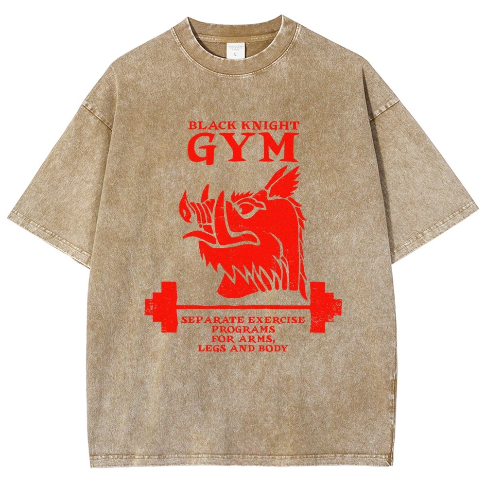 Black Knight Gym Vintage Distressed T-shirt