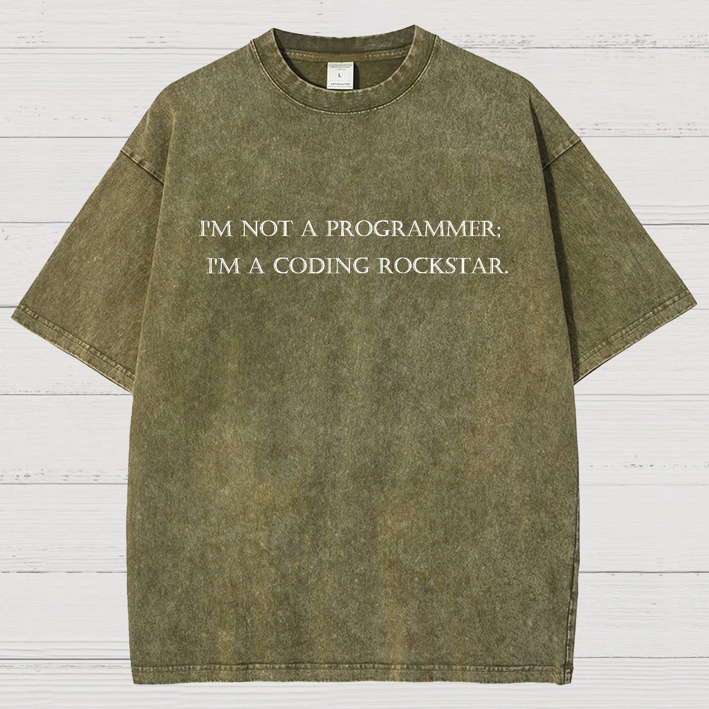 I'm Not A Programmer I'm A Coding Rockstar Nerd Vintage Distressed T-shirt