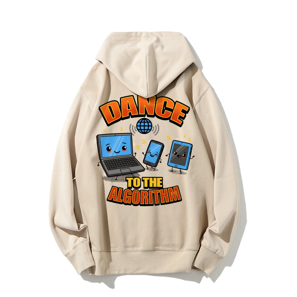 Dance To The Algorithm Funny Printed Back Unisex Cotton Hoodie