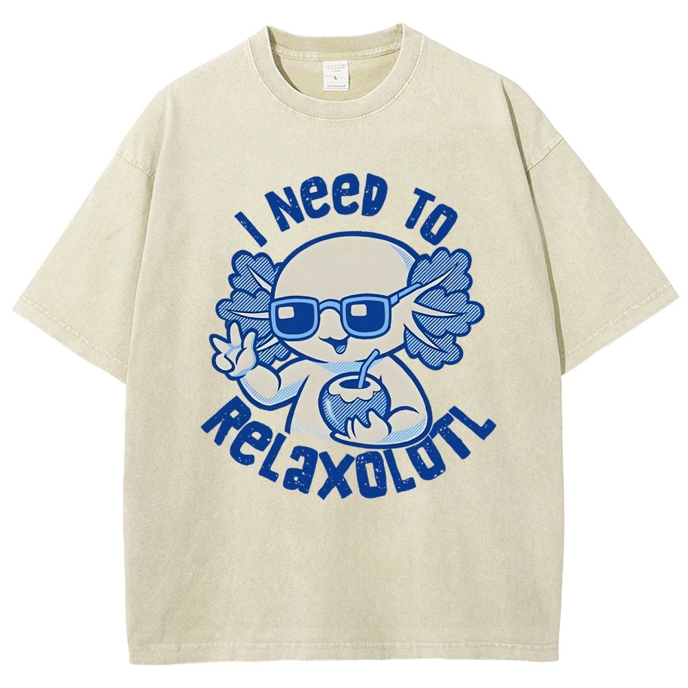 I Need To Relaxolotl Vintage Distressed T-shirt