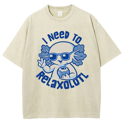 I Need To Relaxolotl Vintage Distressed T-shirt