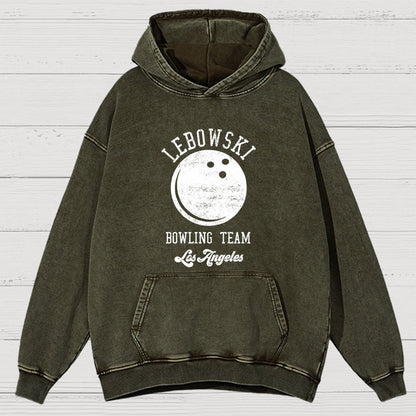Bowling Team Vintage Distressed Hoodie
