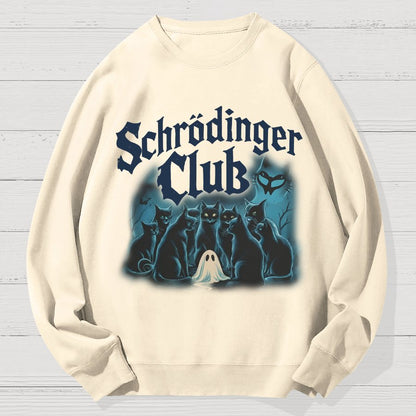 Schrödinger Cat club Halloween Geek Cotton Sweatshirt