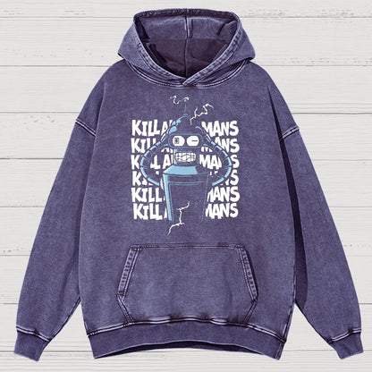 Machine Failure Vintage Distressed Hoodie