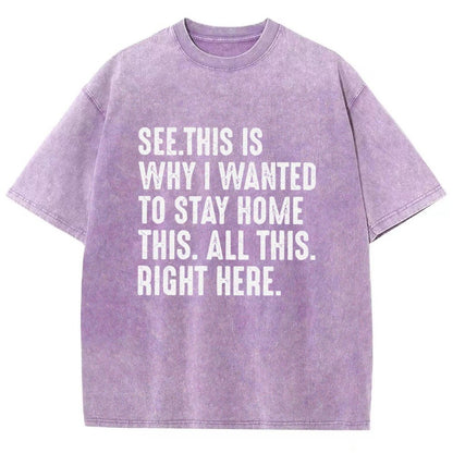 Stay Home Vintage Distressed T-shirt