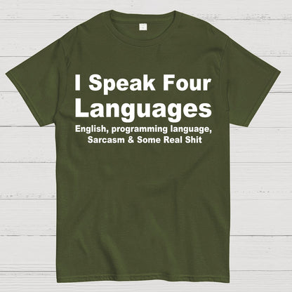 Speak Four Languages Geek T-Shirt