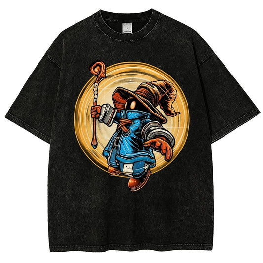 The Black Mage Vintage Distressed T-shirt