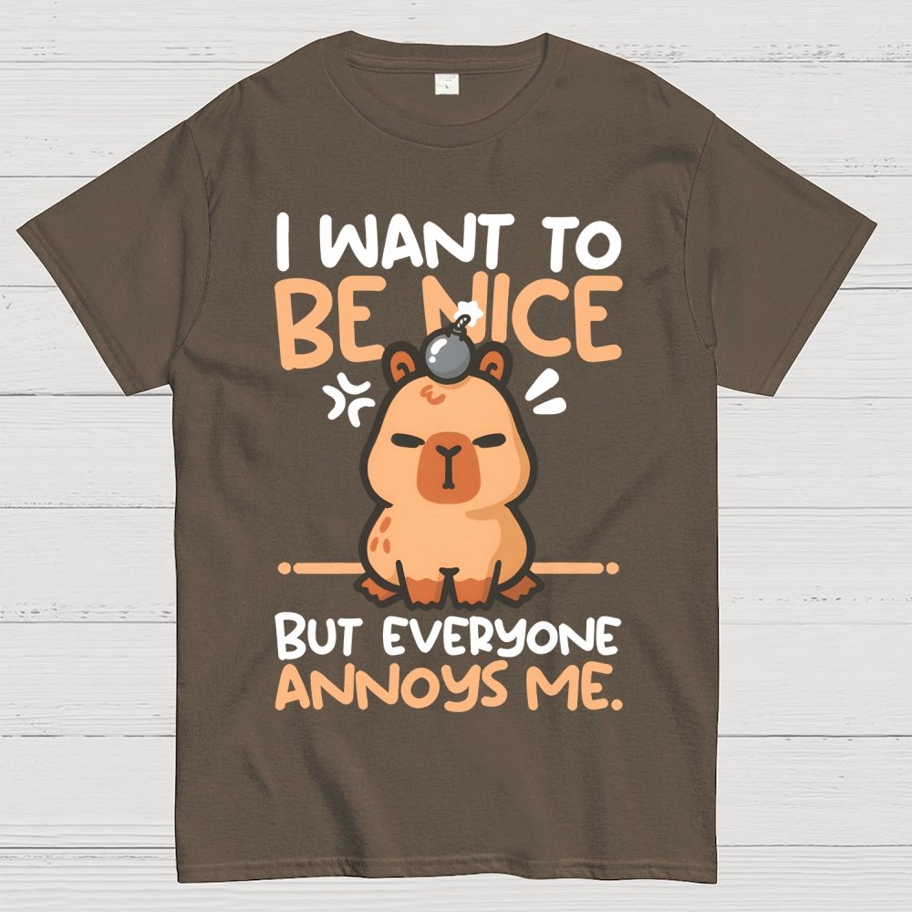 Capy wants to be nice Unisex Geek T-Shirt
