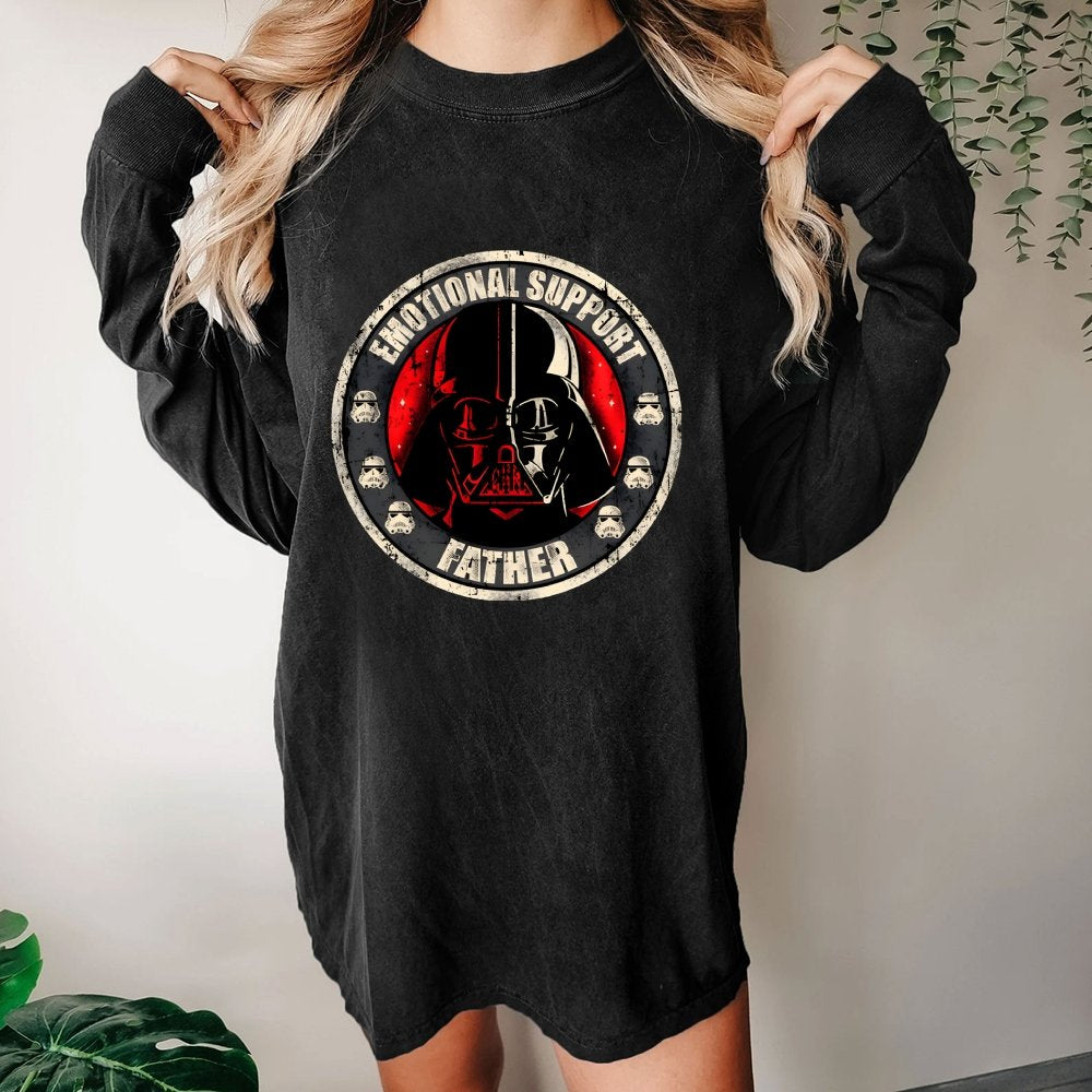 Emotional Support Father Washed Long Sleeve Tee