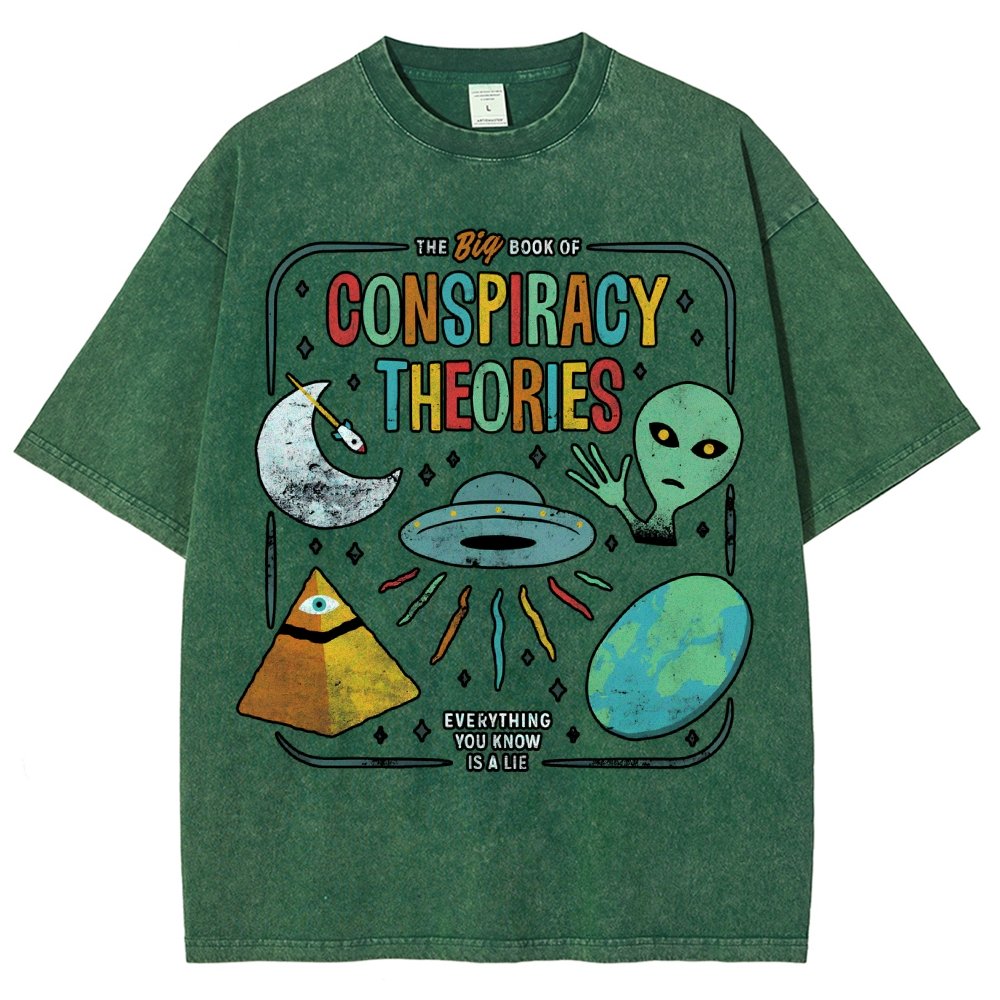 The Big Book Of Conspiracy Theories Vintage Distressed T-shirt