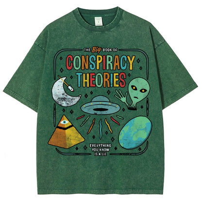 The Big Book Of Conspiracy Theories Vintage Distressed T-shirt