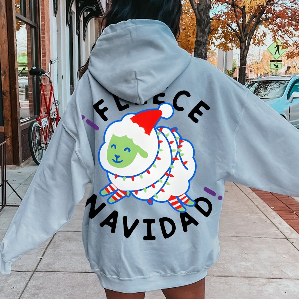 iFleece Navidad! Printed Back Cotton Hoodie